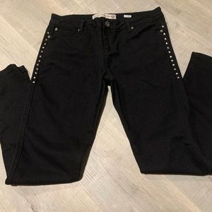 Ladies Velvet Heart  black denim jeans
